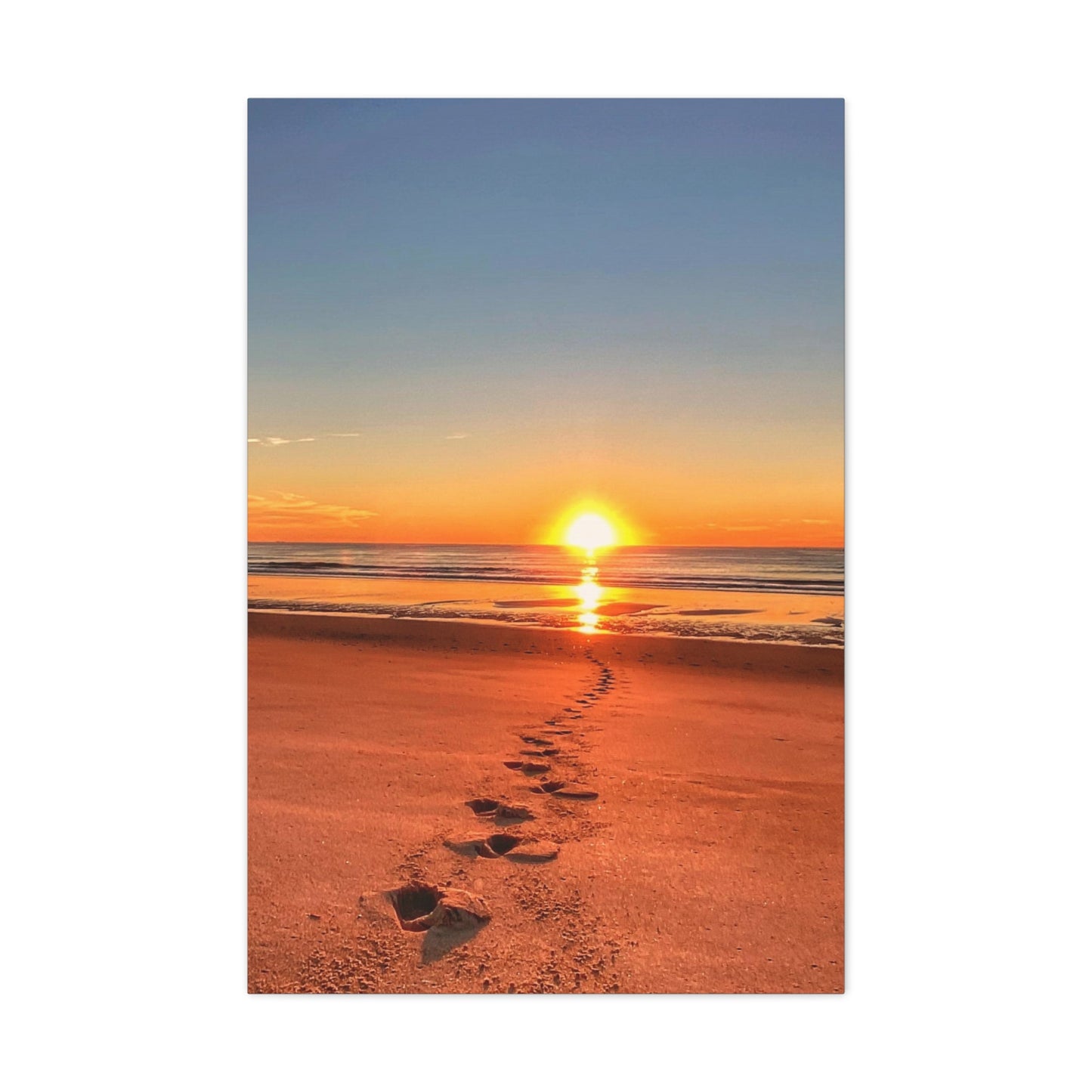 Footprints in the Sand - Canvas Wrap