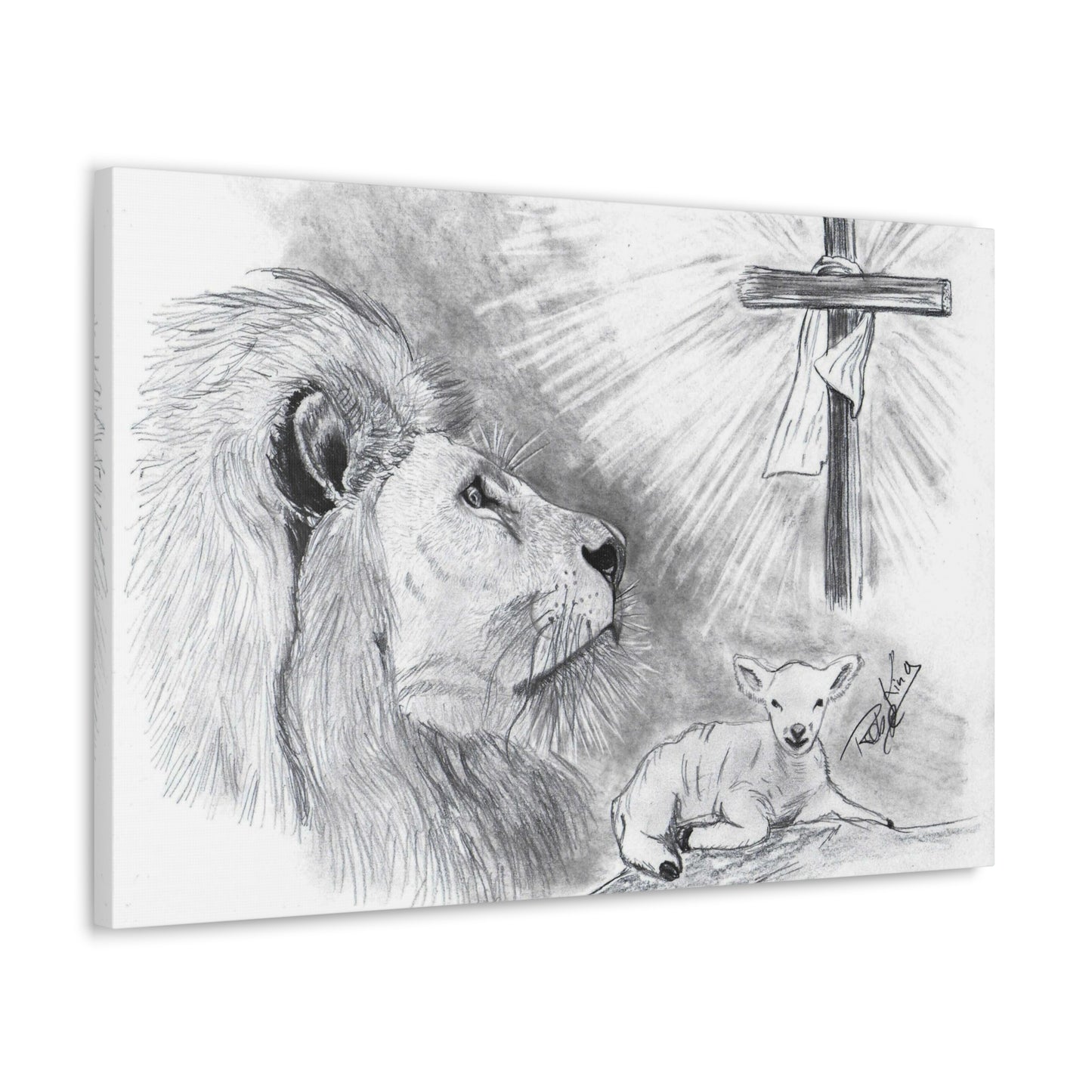 Lion and Lamb - Canvas Gallery Wrap