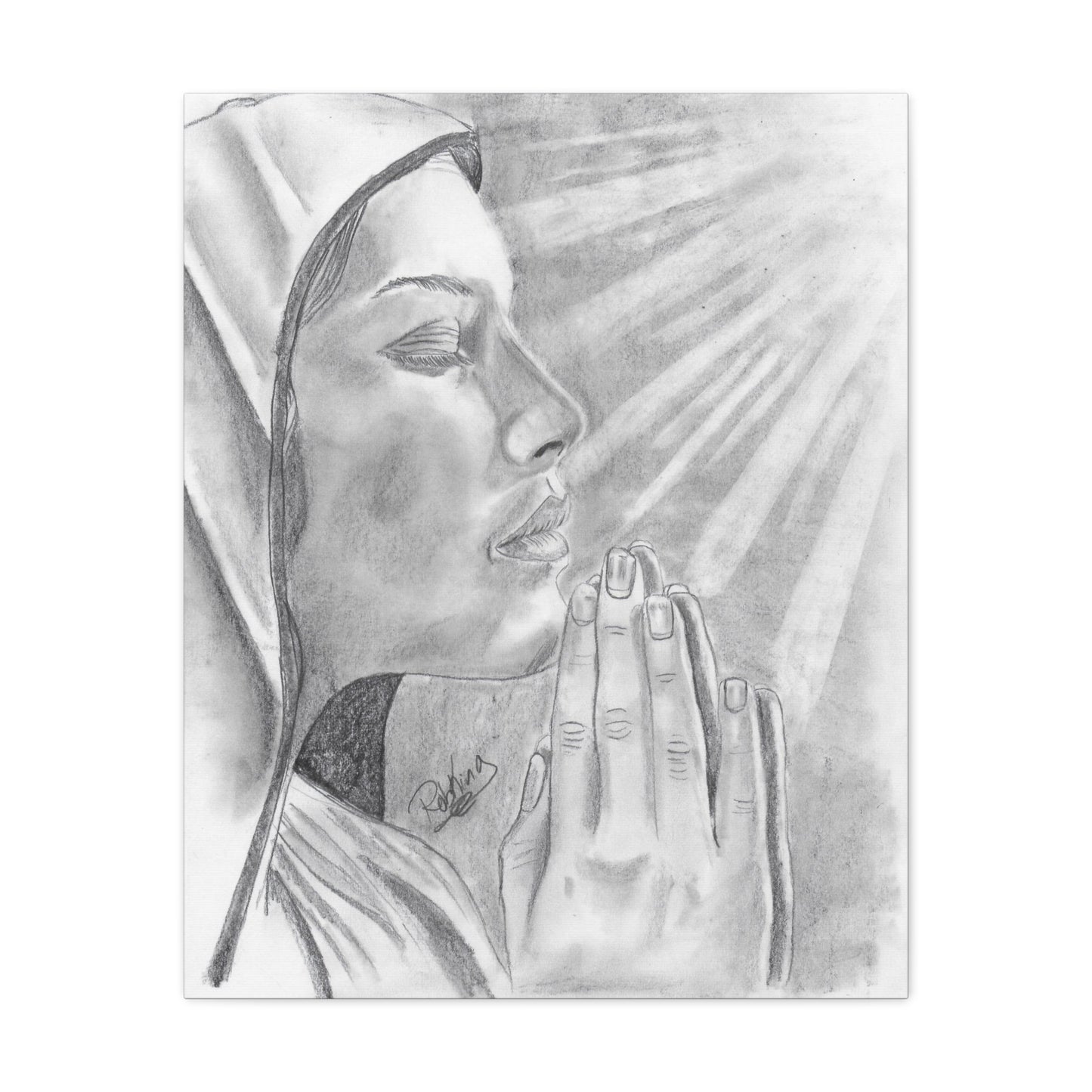 Praying Woman  - Canvas Gallery Wraps