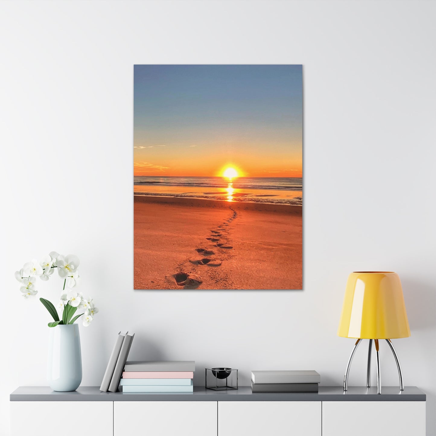 Footprints in the Sand - Canvas Wrap