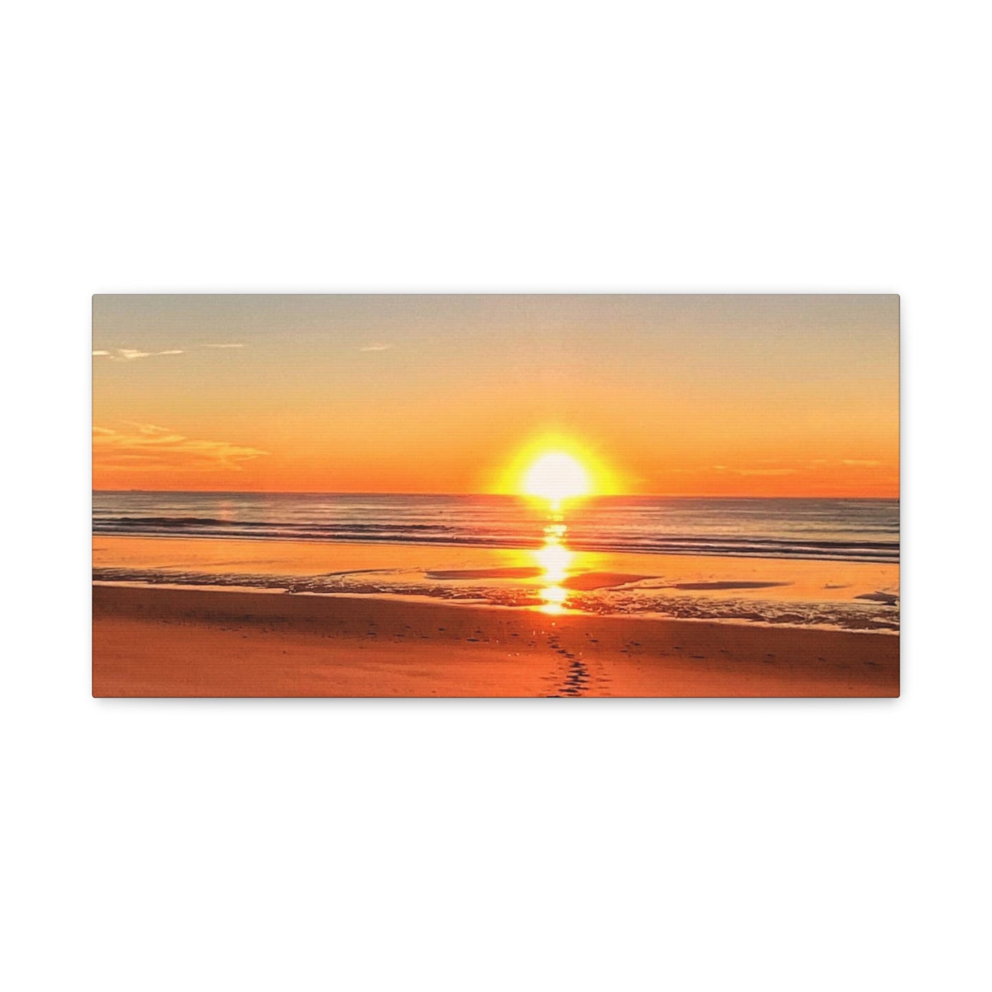 Footprints in the Sand - Canvas Wrap