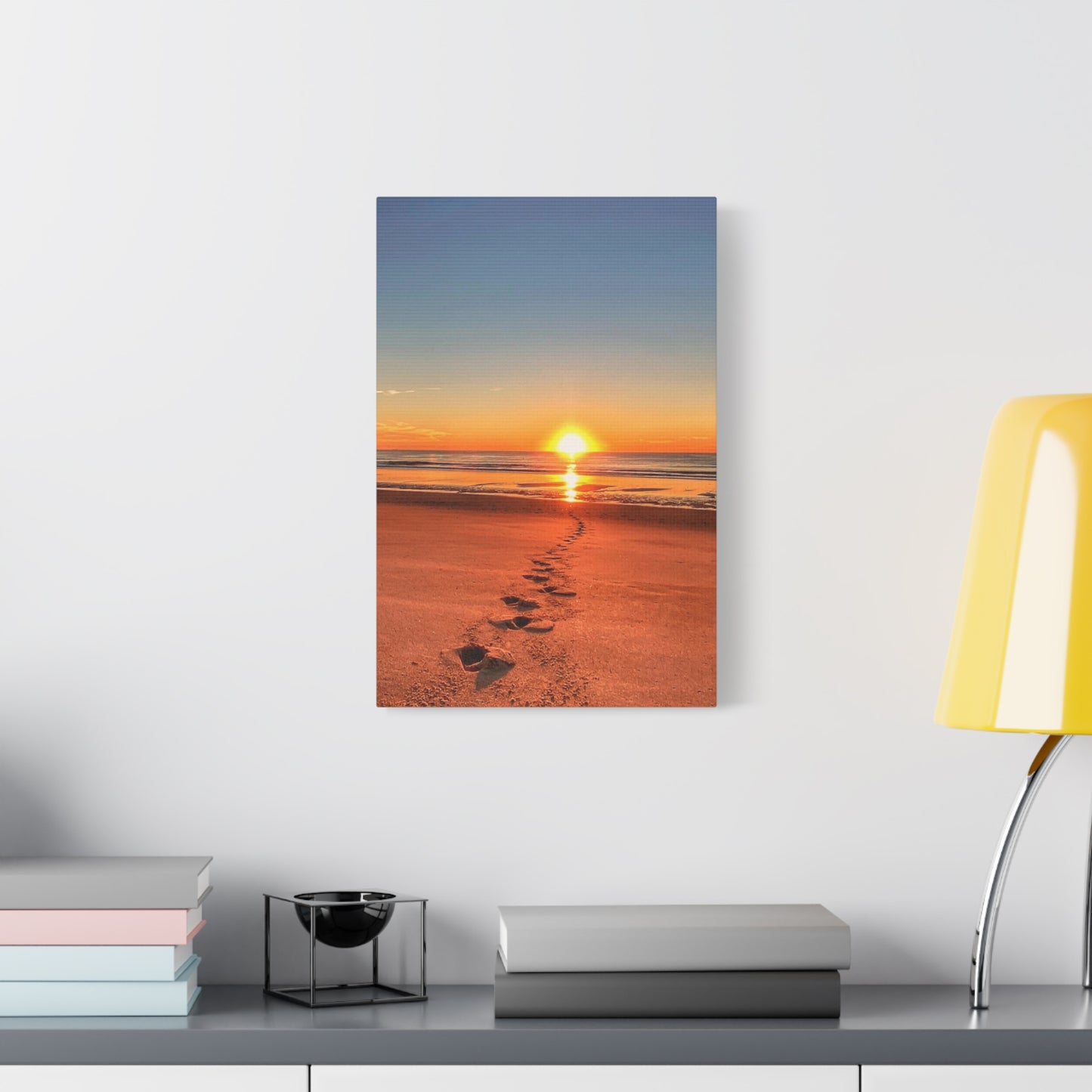 Footprints in the Sand - Canvas Wrap