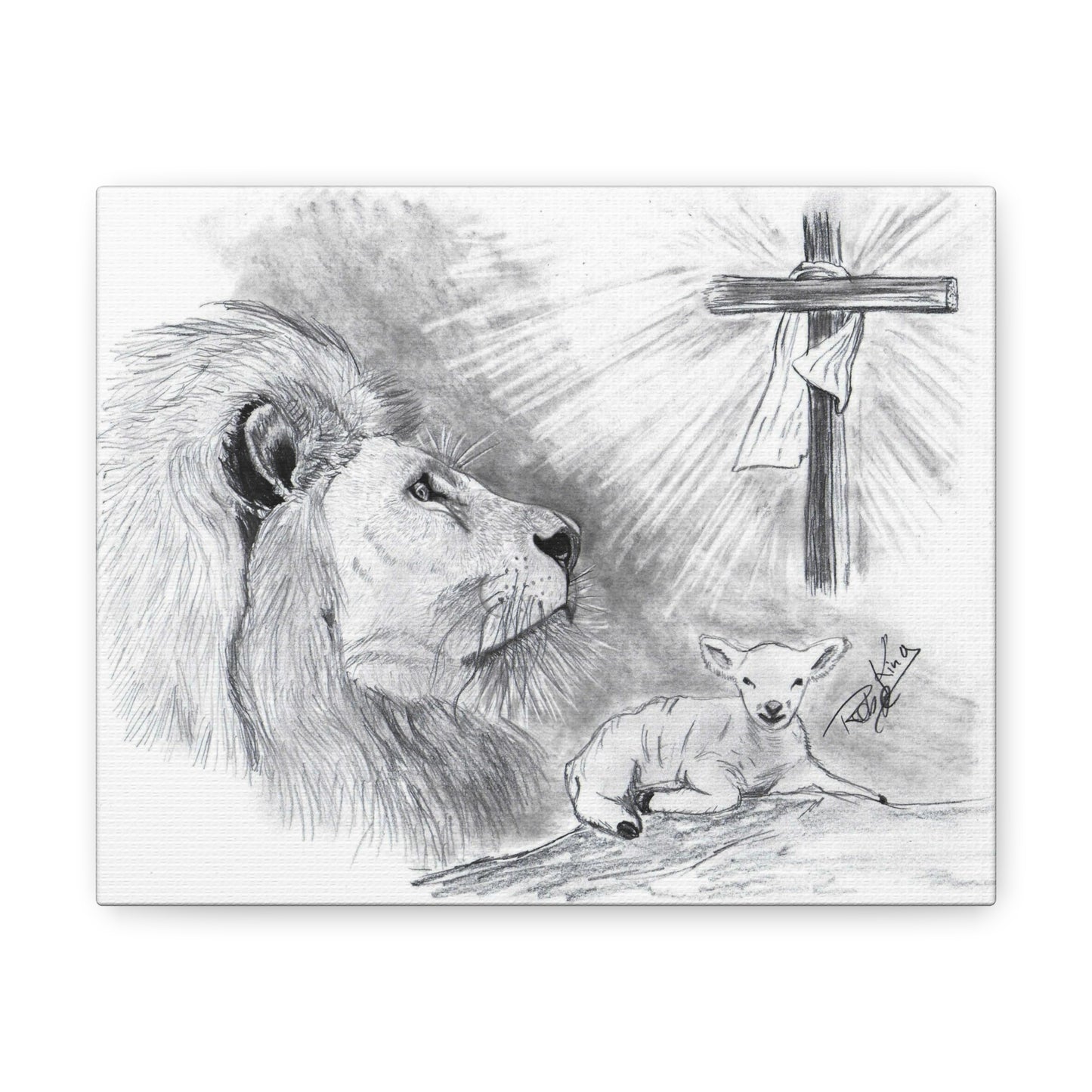 Lion and Lamb - Canvas Gallery Wrap