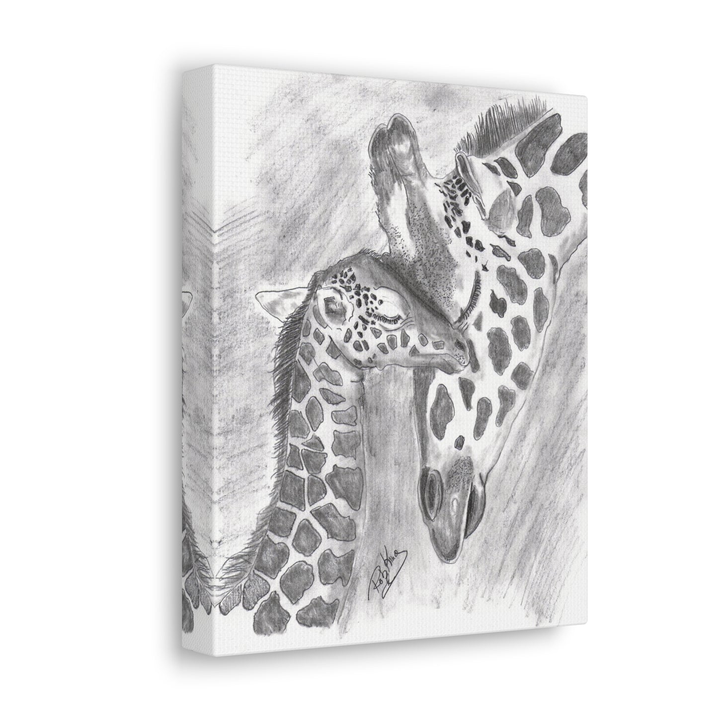 Giraffe Love  - Canvas Gallery Wraps