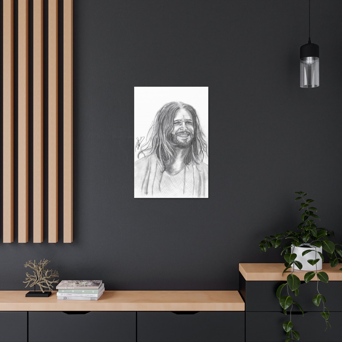 Jesus Smiling  - Canvas Gallery Wraps