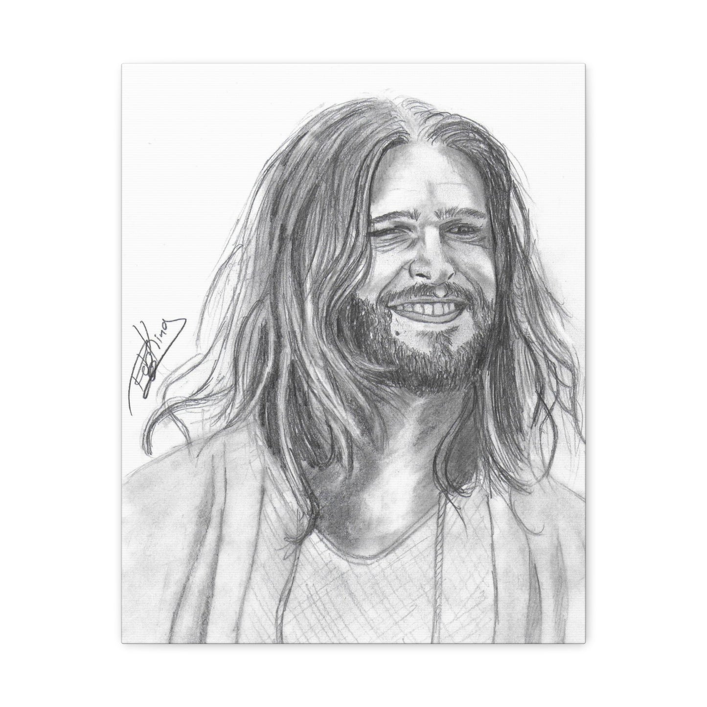 Jesus Smiling  - Canvas Gallery Wraps