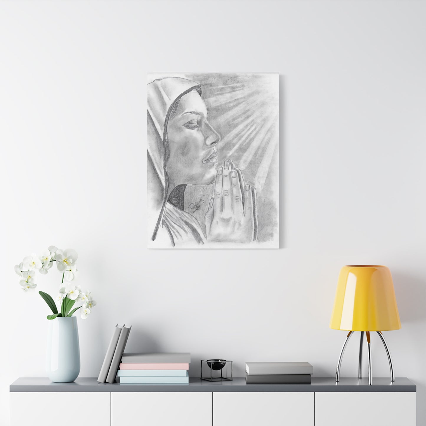 Praying Woman  - Canvas Gallery Wraps