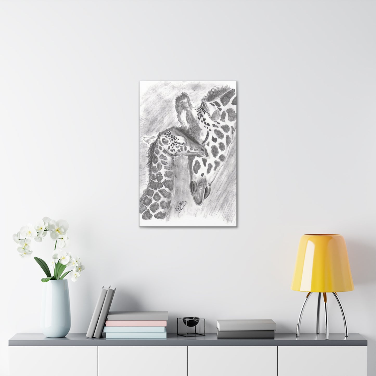 Giraffe Love  - Canvas Gallery Wraps