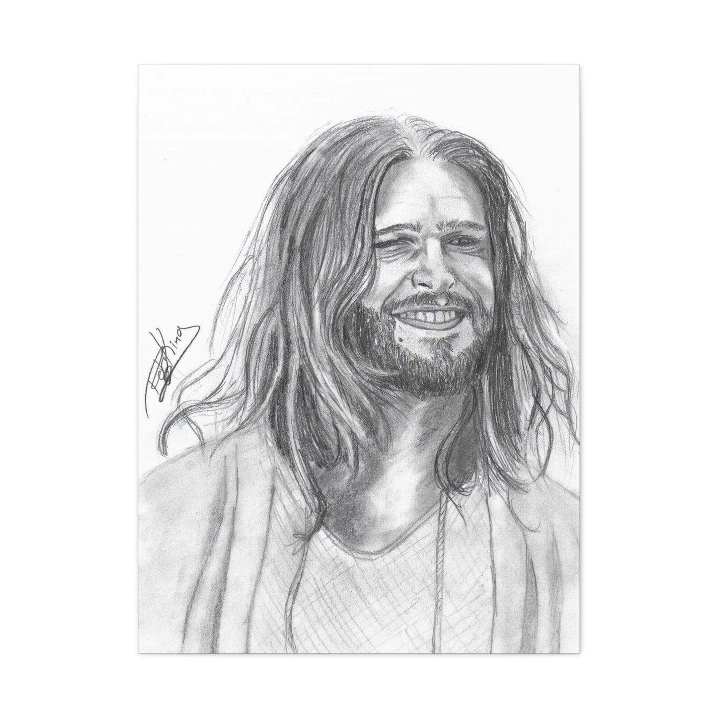 Jesus Smiling  - Canvas Gallery Wraps