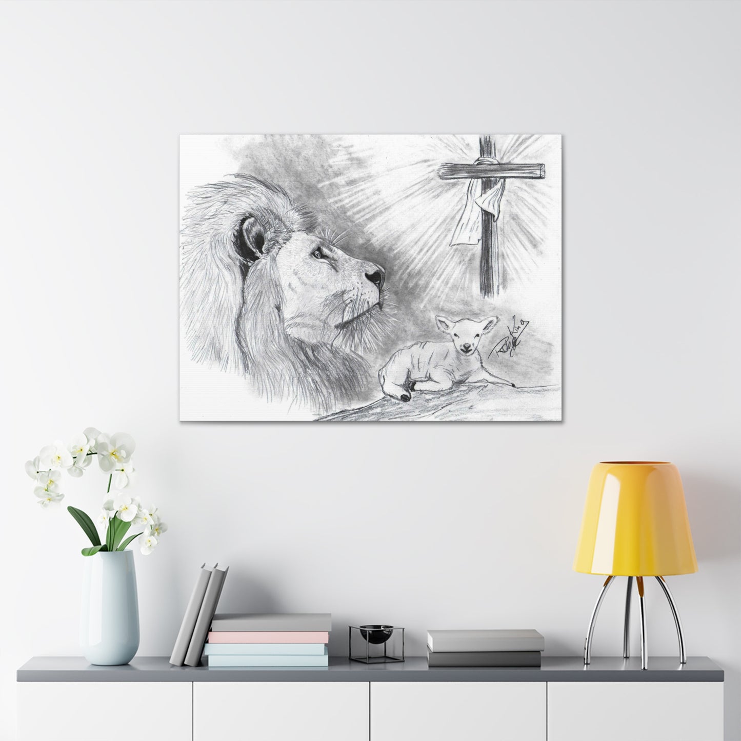 Lion and Lamb - Canvas Gallery Wrap