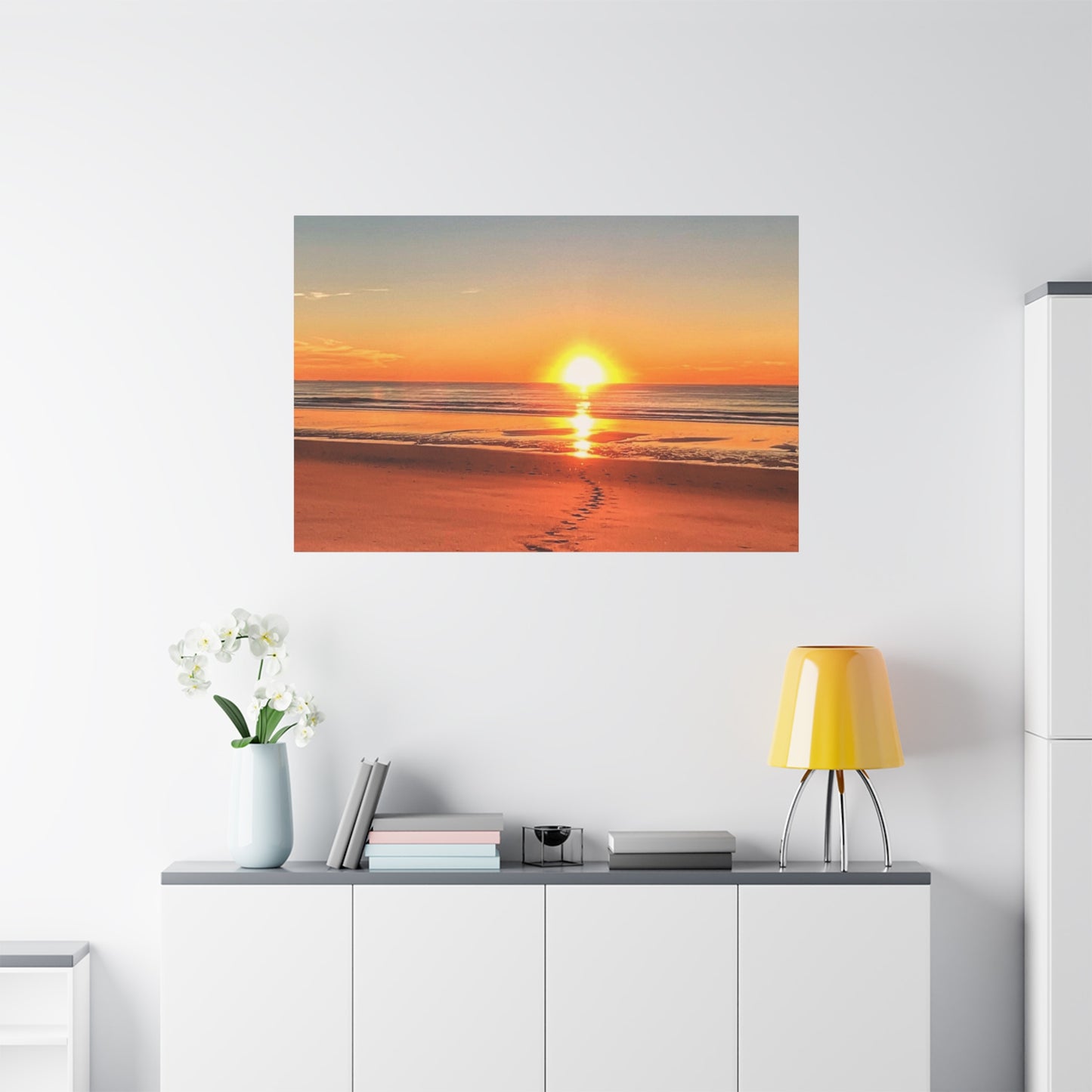 Footprints in the Sand - Canvas Wrap