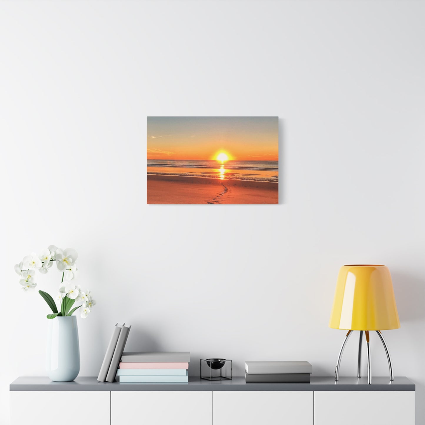 Footprints in the Sand - Canvas Wrap