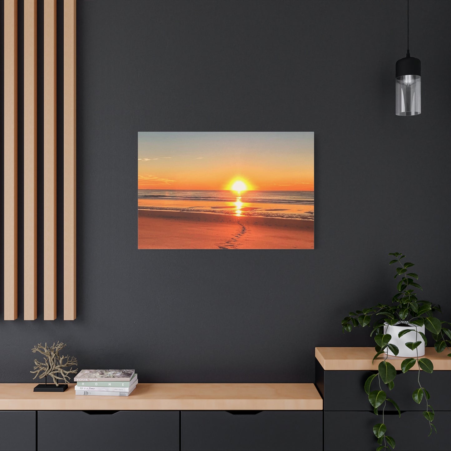 Footprints in the Sand - Canvas Wrap