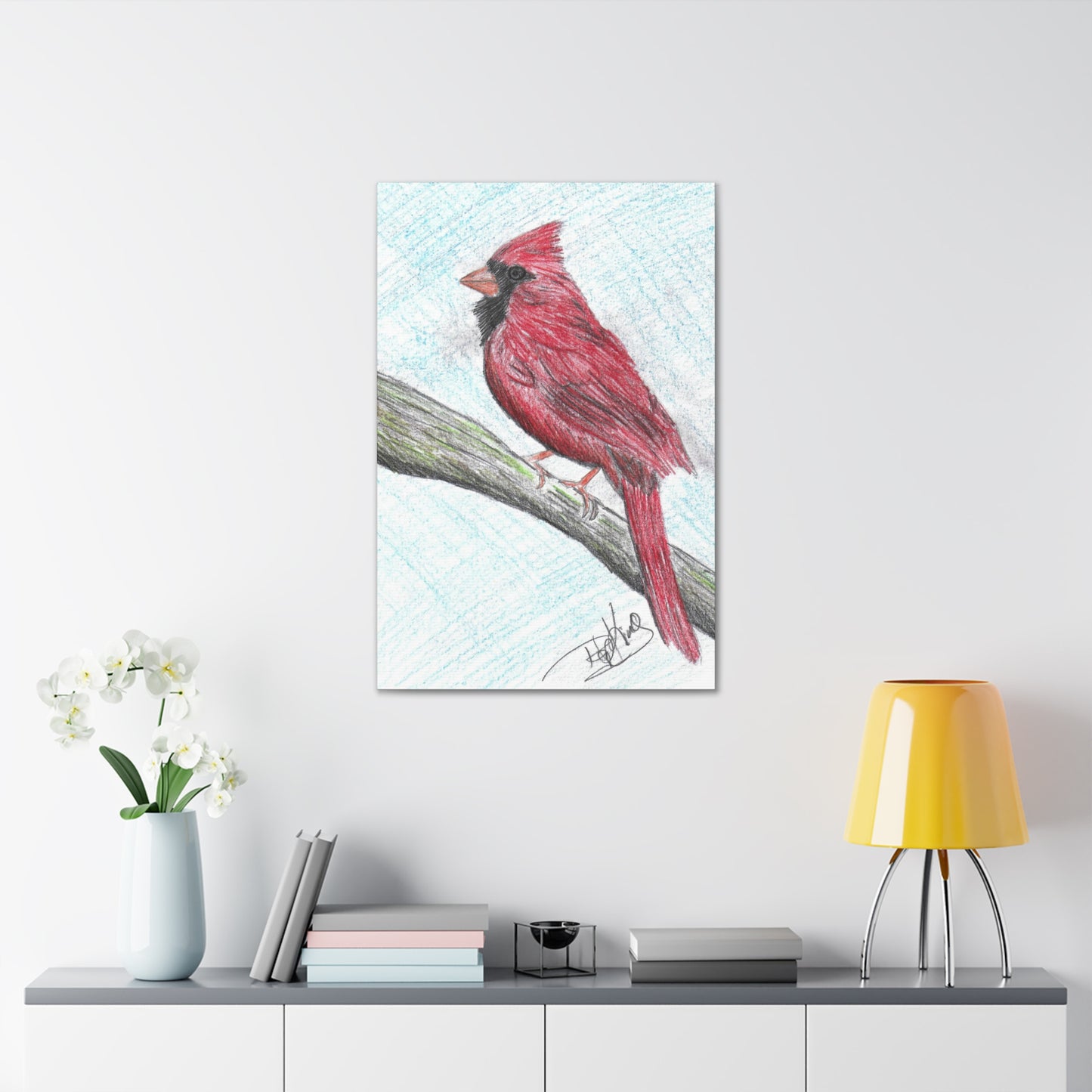 Cardinal in Color  - Canvas Gallery Wraps