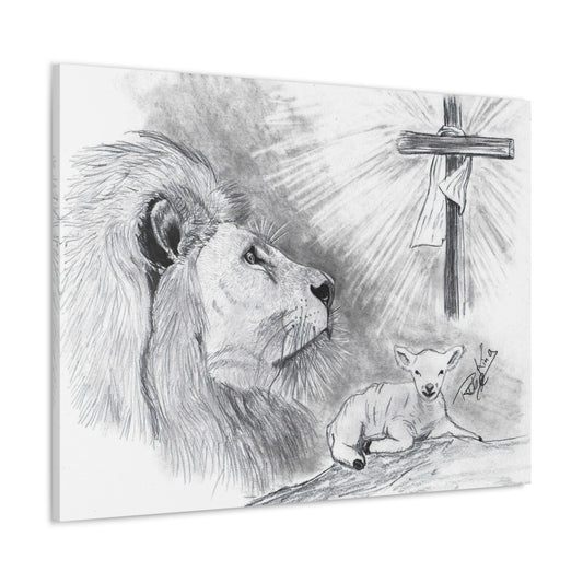 Lion and Lamb - Canvas Gallery Wrap