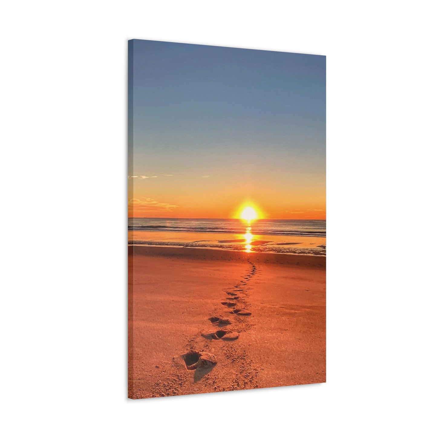 Footprints in the Sand - Canvas Wrap