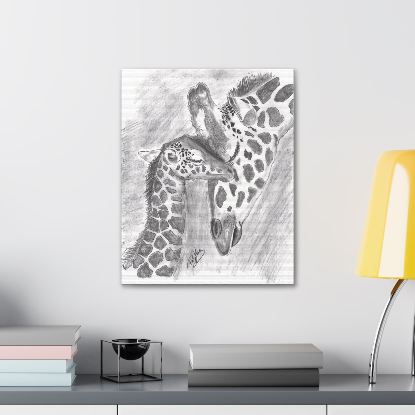 Giraffe Love  - Canvas Gallery Wraps