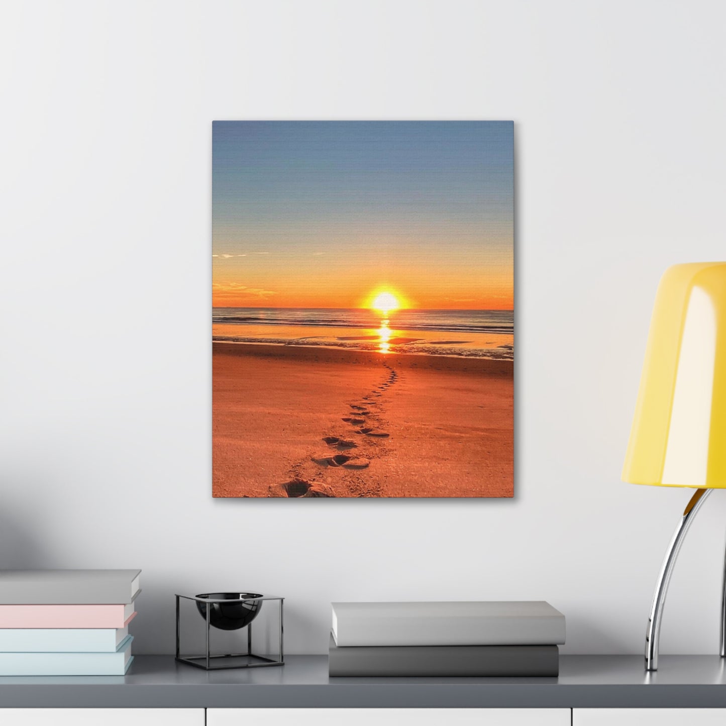 Footprints in the Sand - Canvas Wrap