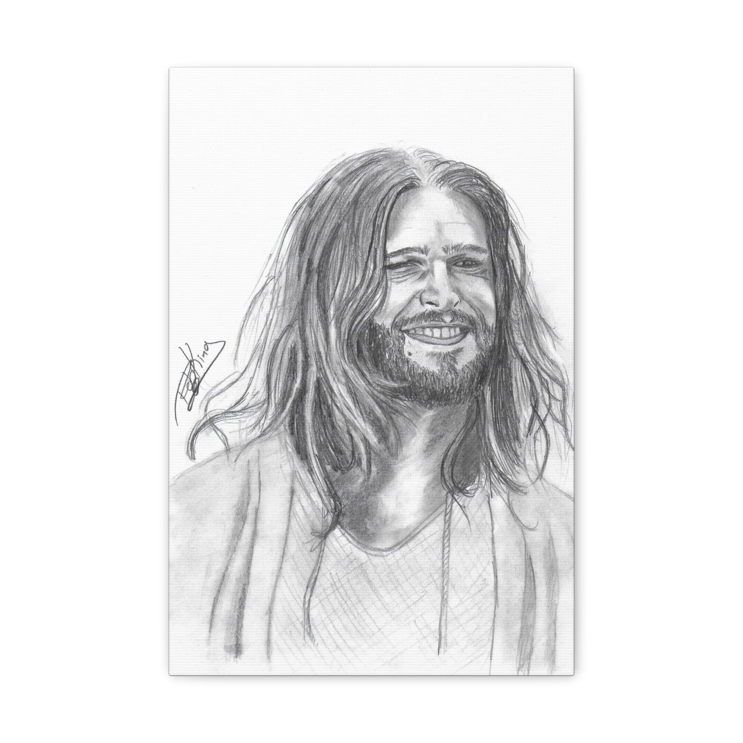 Jesus Smiling  - Canvas Gallery Wraps