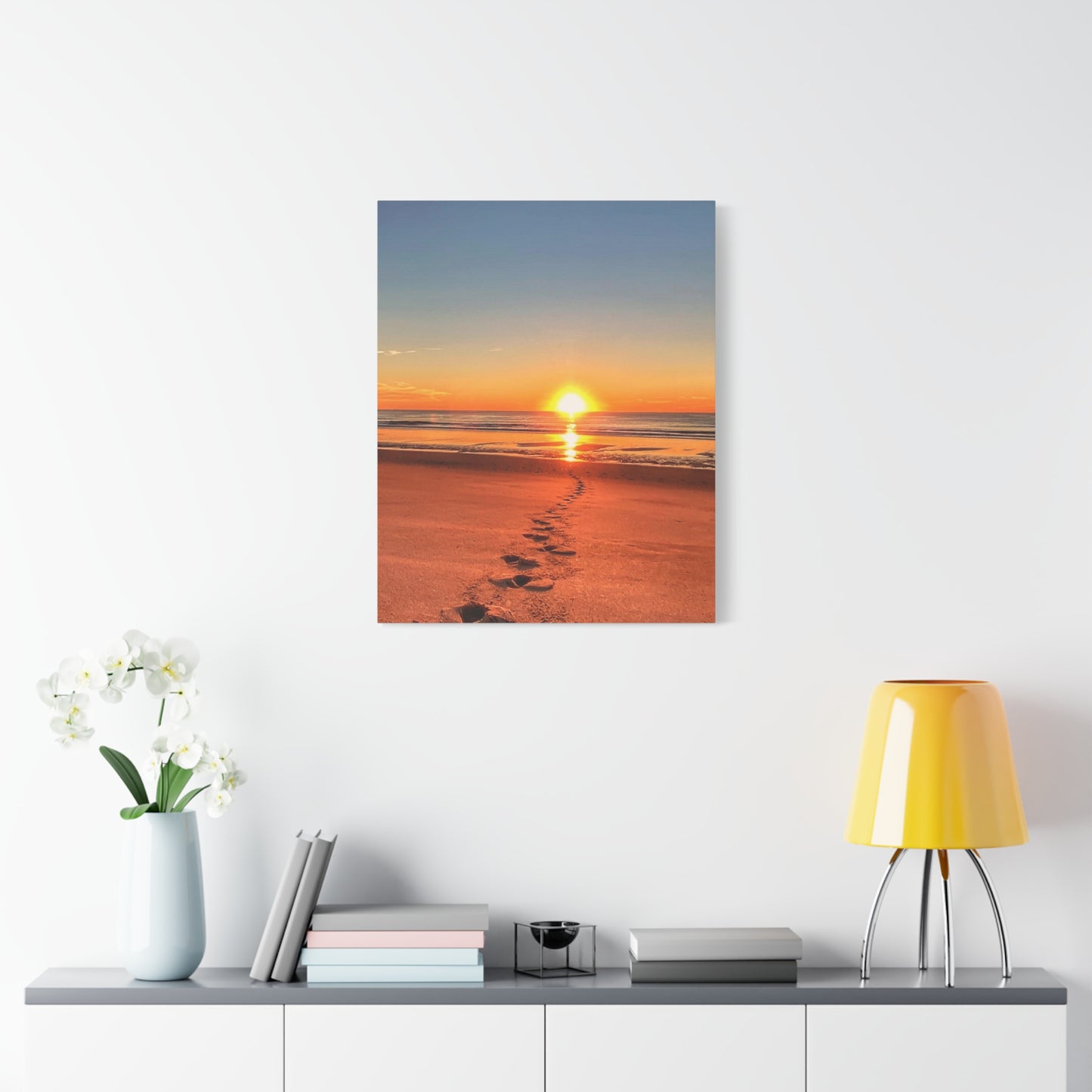Footprints in the Sand - Canvas Wrap