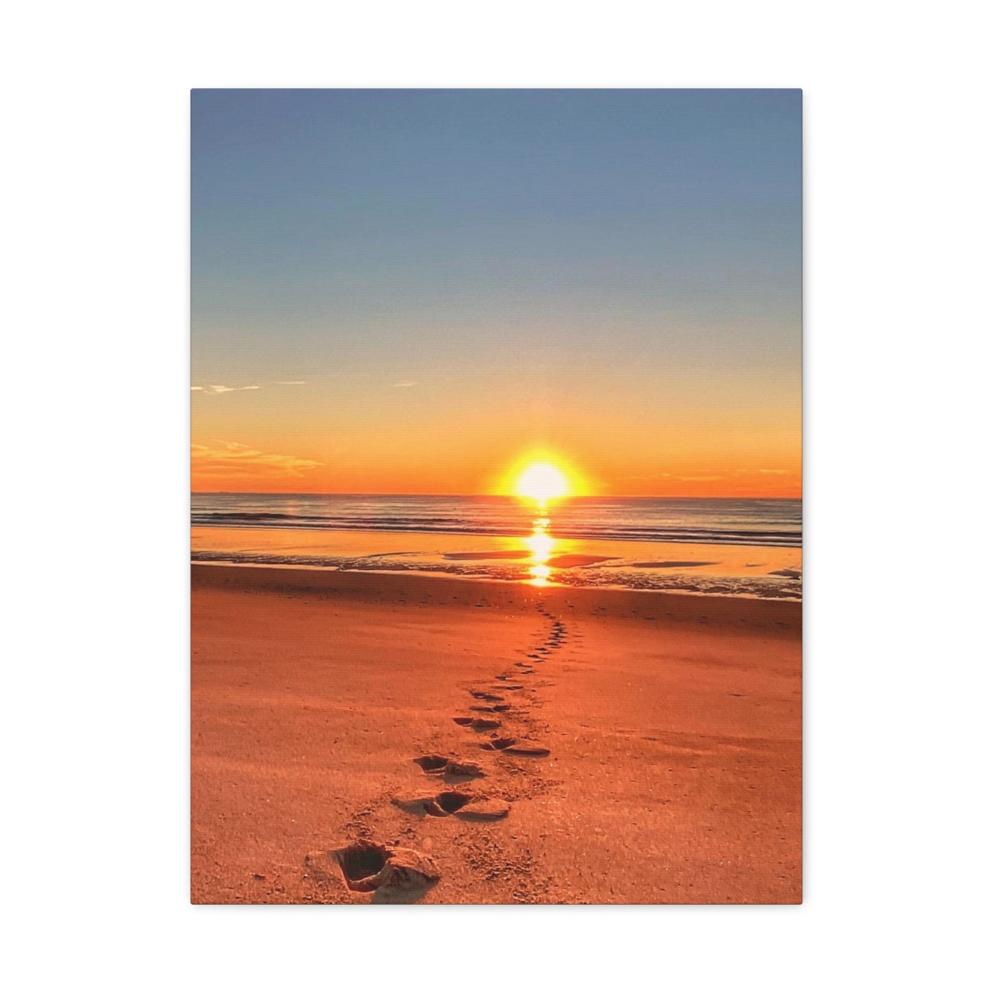 Footprints in the Sand - Canvas Wrap