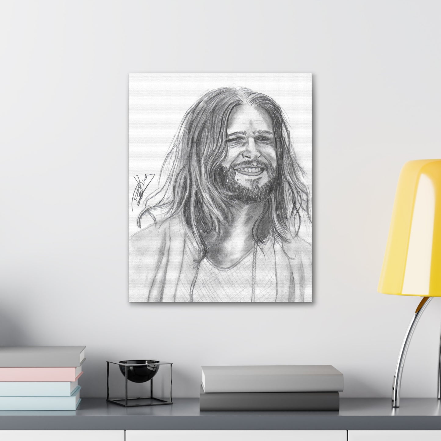 Jesus Smiling  - Canvas Gallery Wraps